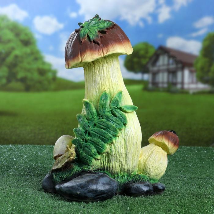 Садовая фигура Гриб с ягодой и улиткой 34см фигура садовая гриб с ягодой и улиткой 34см