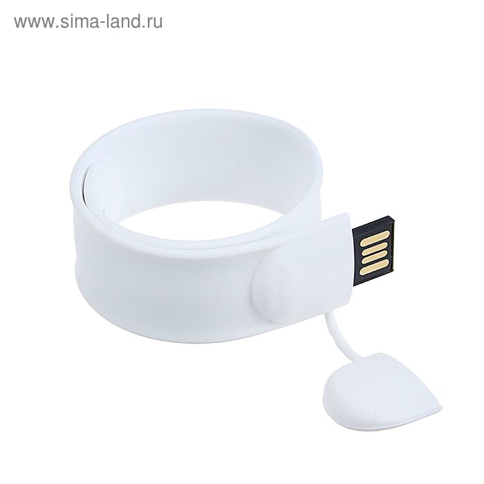 

Флешка, 8 Гб, USB2.0, браслет, в основе пластина из стали, под шелкографию, белая