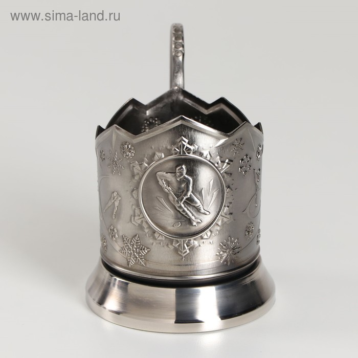 

Подстаканник «Зимние виды спорта. Хоккей», никелированный, с чернением