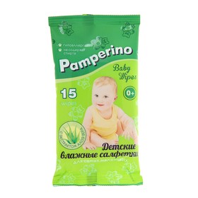 

Влажные салфетки Pamperino, детские, 15 шт.