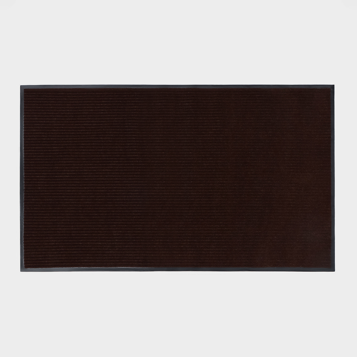 Коврик придверный влаговпитывающий, ребристый, «Стандарт», 90×150 см, цвет коричневый коврик придверный влаговпитывающий ребристый стандарт 90х120 см цвет черный