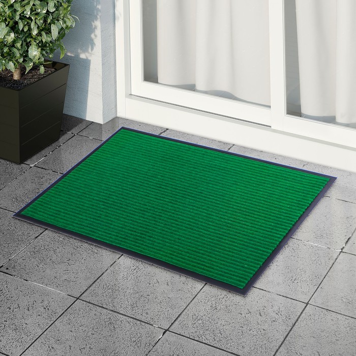 Коврик, влаговпитывающий, ребристый "Стандарт", цвет зеленый