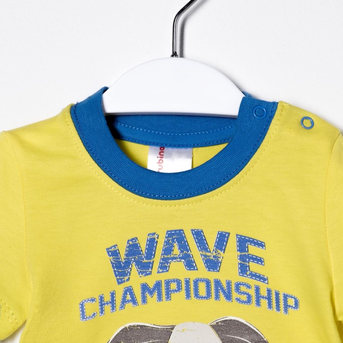 Комплект ясельный (футболка, шорты), рост 74 см (48), цвет жёлтый/голубой