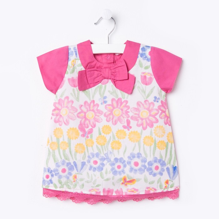 Платье для девочки, рост 86 см (52), цвет розовый