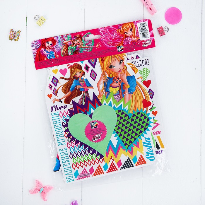 Гирлянда - набор фоторамок на прищепках "Флора", 4 шт, феи Винкс