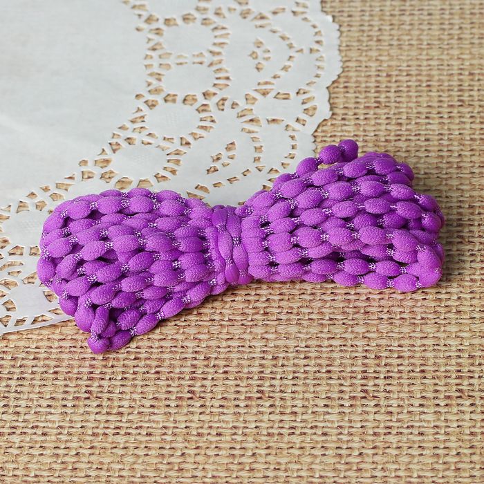 Шнур для плетения декоративный, d=5мм, 5±1м, цвет №124 фиолетовый