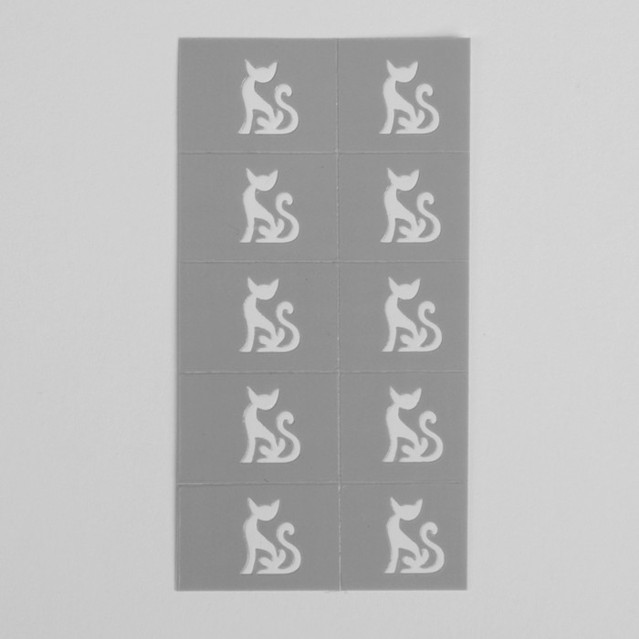 Трафареты для ногтей "Кошечка", 10шт