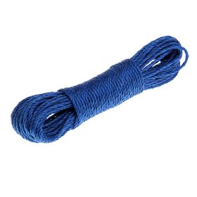 Верёвка бельевая Доляна, d=3 мм, длина 20 м, цвет МИКС Ош