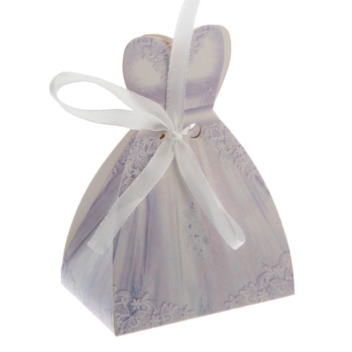 Бонбоньерка свадебная "Платье",6,6 х9,6 см