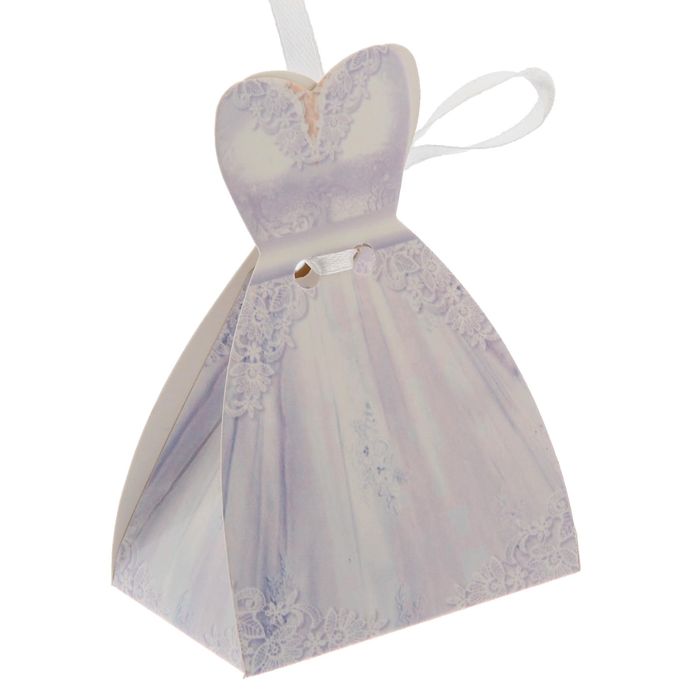 Бонбоньерка свадебная "Платье",6,6 х9,6 см