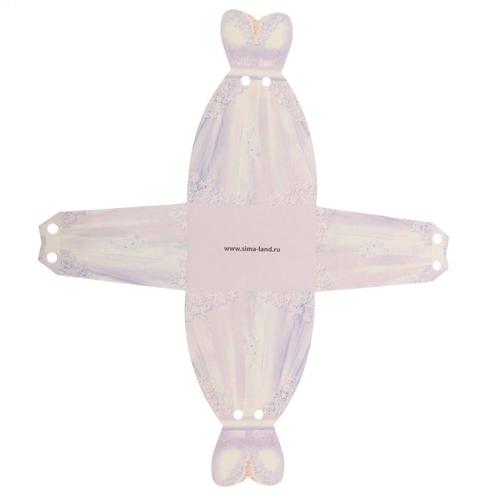 Бонбоньерка свадебная "Платье",6,6 х9,6 см