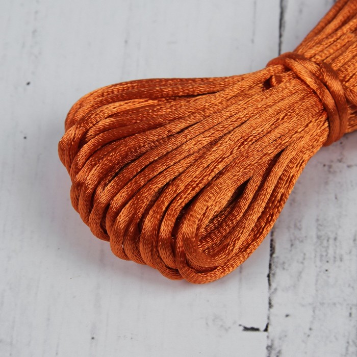 Нить для плетения, d=3мм, 10±1м, цвет №12 оранжевый