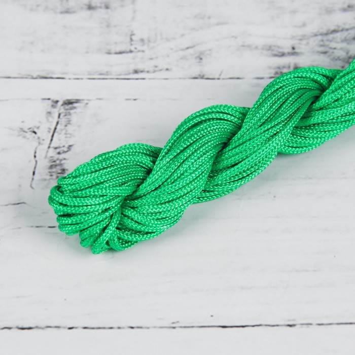 Нить для плетения, d=2мм, 12±1м, цвет №115 зелёный