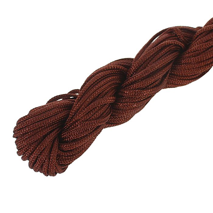 Нить для плетения, d=2мм, 12±1м, цвет №122 коричневый