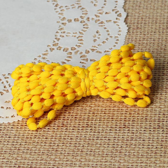 Шнур для плетения декоративный, d=5мм, 5±1м, цвет №127 светло-оранжевый