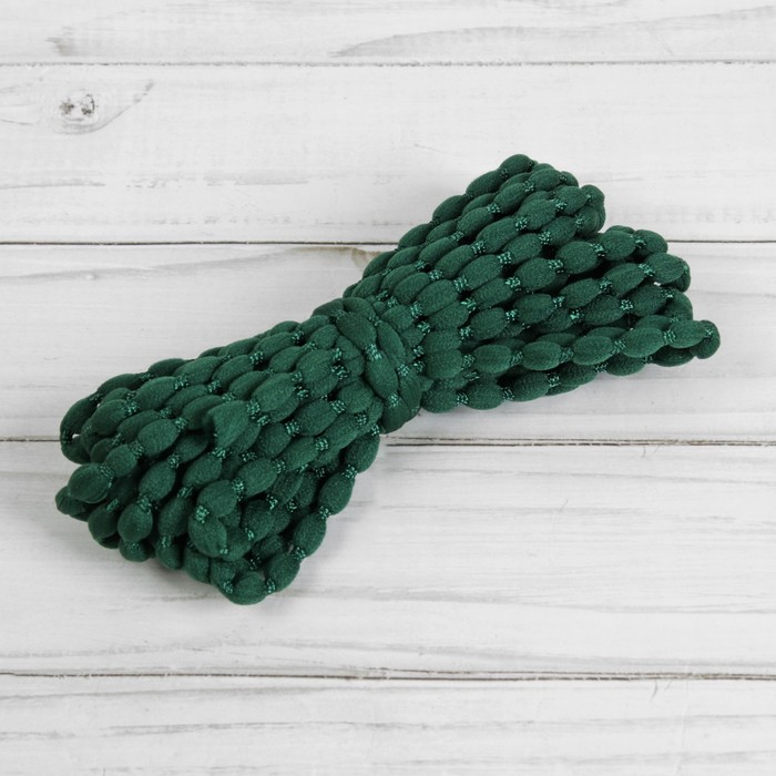 Шнур для плетения декоративный, d=5мм, 5±1м, цвет №119 тёмно-зелёный