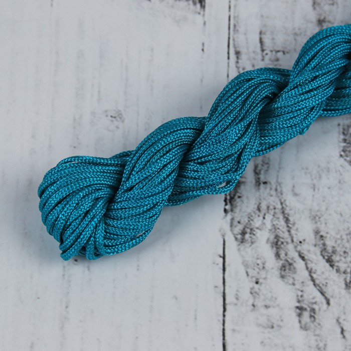 Нить для плетения, d=2мм, 12±1м, цвет №101морская волна