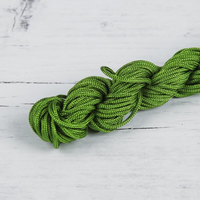Нить для плетения, d=2мм, 12±1м, цвет №140 зелёный
