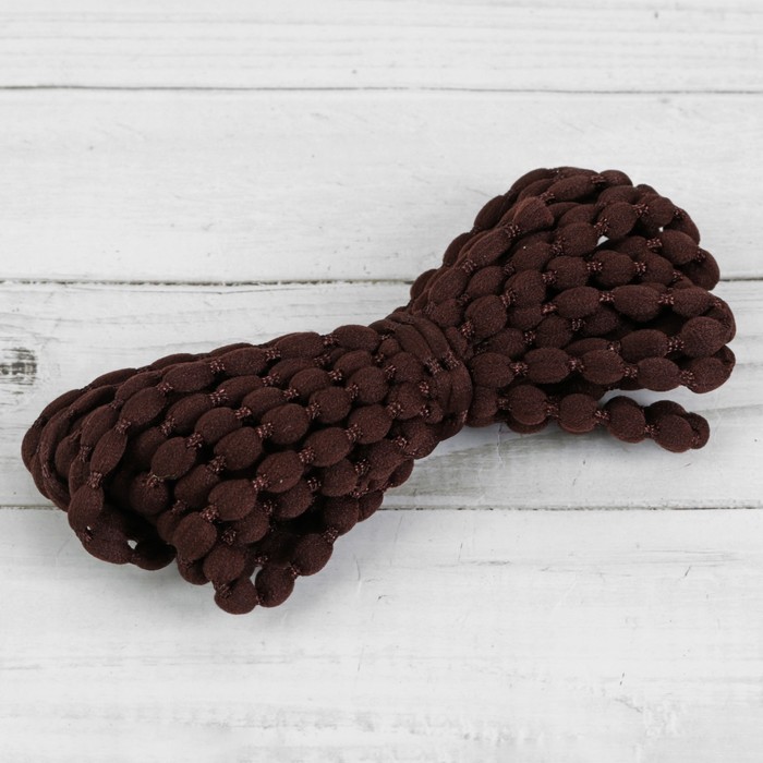 Шнур для плетения декоративный, d=5мм, 5±1м, цвет №133 тёмно-коричневый