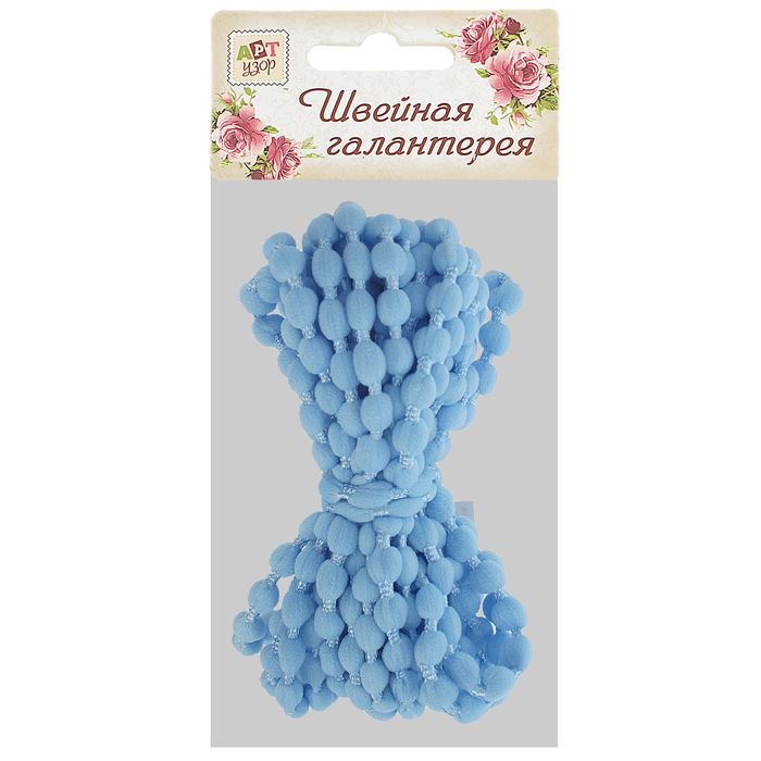 Шнур для плетения декоративный, d=5мм, 5±1м, цвет №117 голубой