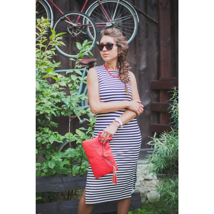 Платье женское, размер 46, рост 164 см, цвет чёрно-белый 4610