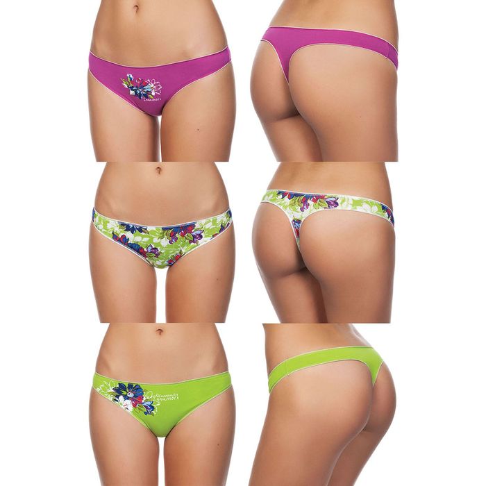 Набор трусов женских (стринги) 3 шт в IMD311367 Camomilla МИКС, р-р 42 (2)