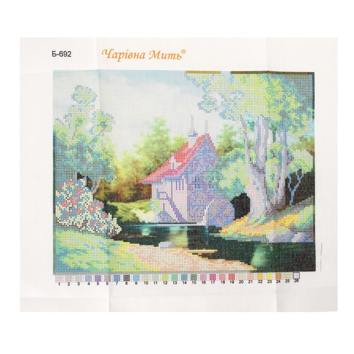 Набор для вышивания бисером "Мельница у лесного озера"