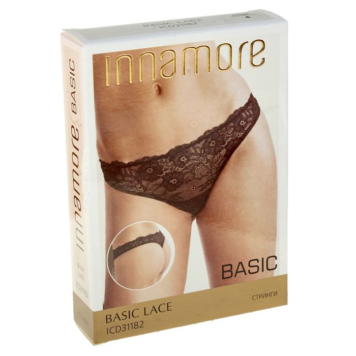 Трусы женские стринги ICD31182 Basic Lace beige, р-р 46 (4)