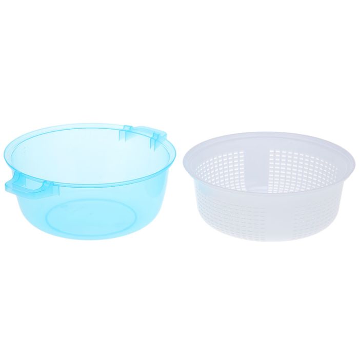 Дуршлаг 22 см с поддоном, цвет МИКС