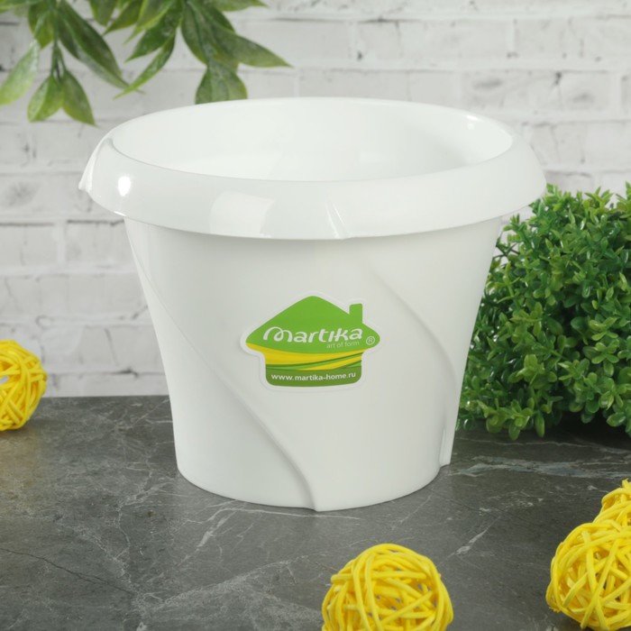 Кашпо 700 мл "Флориана", d=13,5 см, цвет белый