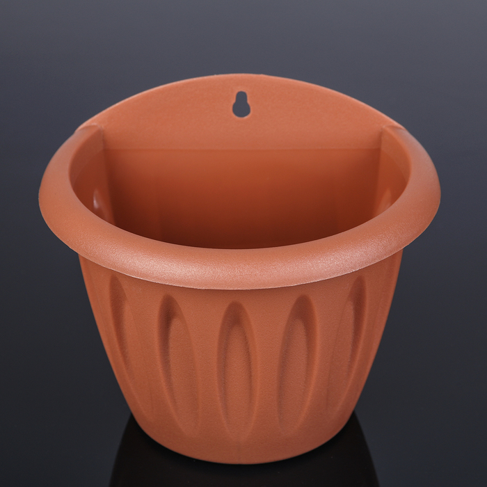 Кашпо настенное d=16 см "Фелиция", цвет терракот