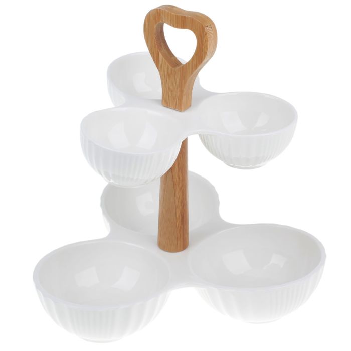 Менажница 2 яруса "Эстет" 26,5х28 см УЦЕНКА