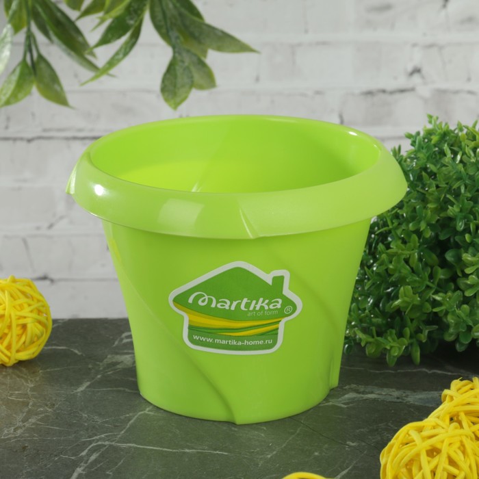 Кашпо 300 мл "Флориана", d=10 см, цвет салатовый