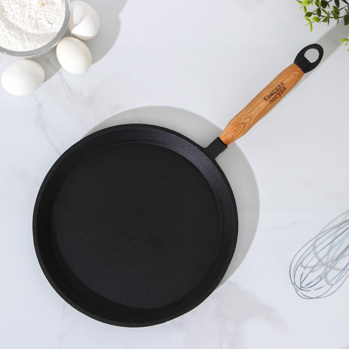 Сковорода блинная 24 см, с деревянной ручкой