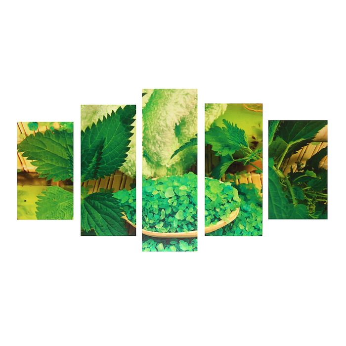 Модульная картина на подрамнике "Spa", 2 — 43×25, 2 — 58×25, 1 — 72×25 см, 75×135 см