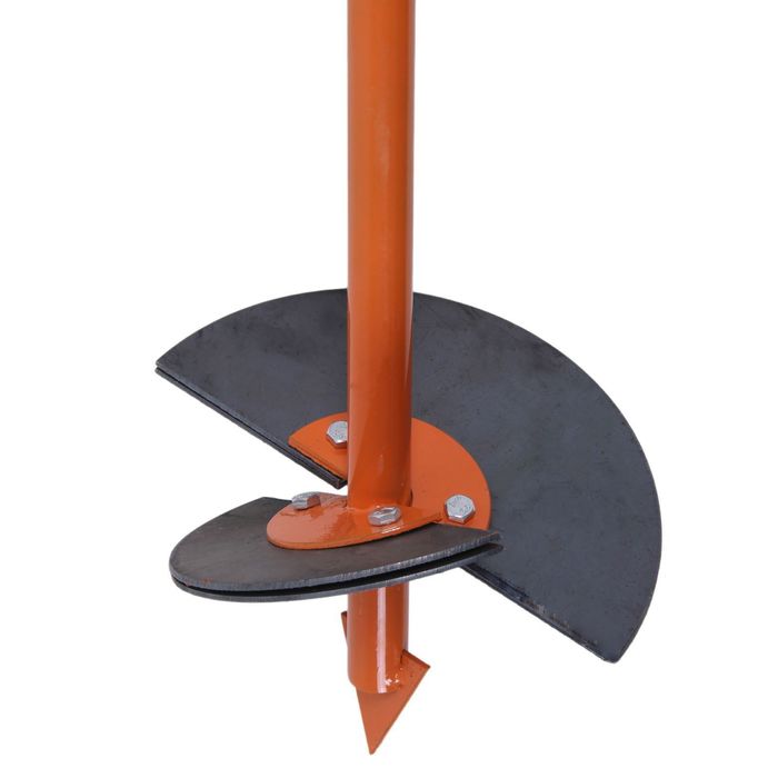 Бур садовый, шнековый, 2 ножа: d=150 мм, d=200 мм, длина 1 м, цвет МИКС