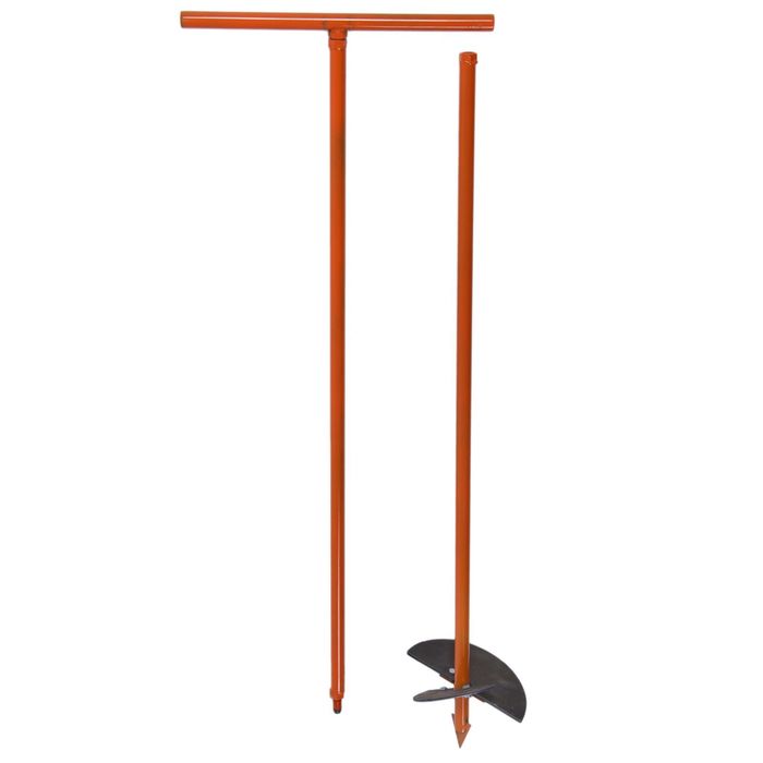 Бур садовый, шнековый, 2 ножа: d=150 мм, d=200 мм, длина 2 м, цвет МИКС