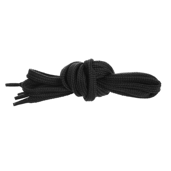 Шнурки для обуви круглые, d=6мм, 70см, цвет чёрный