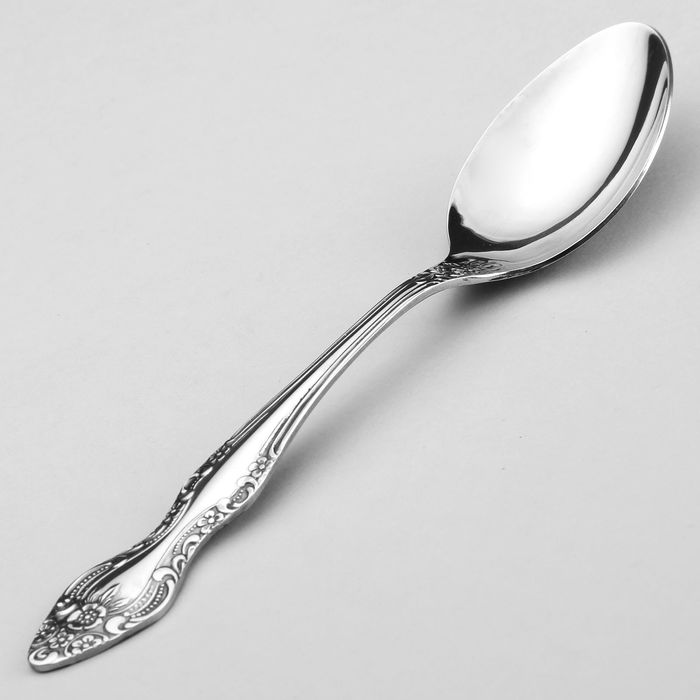 Ложка столовая 19 см "Тройка", толщина 2 мм, чернение