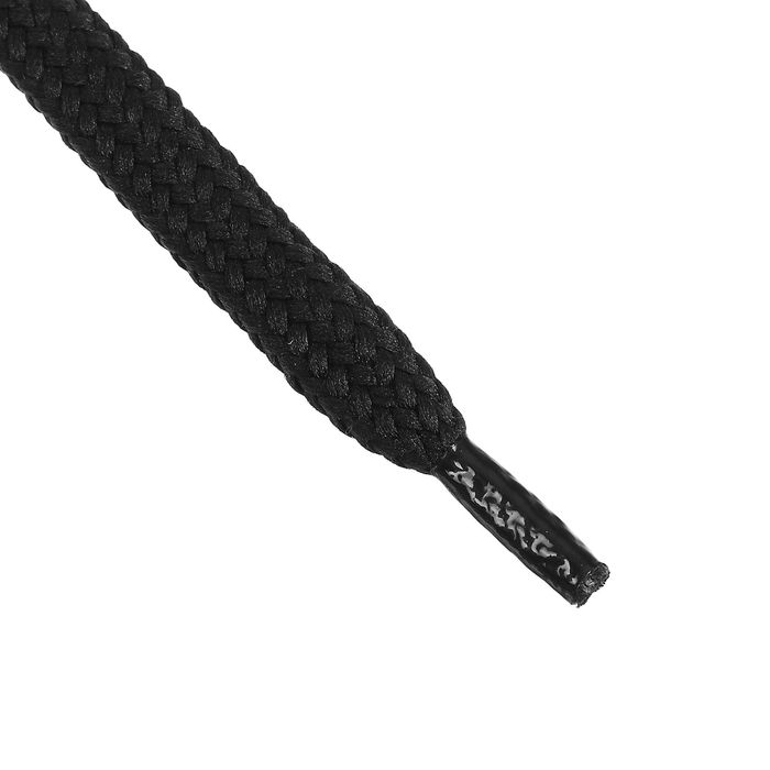 Шнурки для обуви круглые, d=6мм, 90см, цвет чёрный