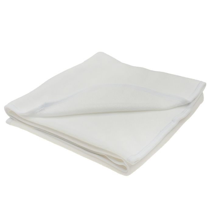 Плед-покрывало флисовый, размер 95х100 см, цвет белый