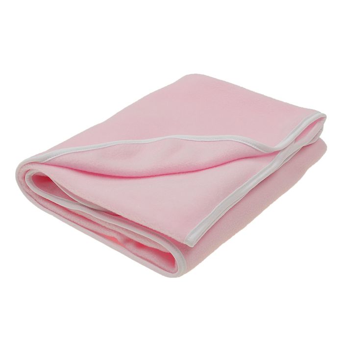 Плед-покрывало флисовый, размер 95х100 см, цвет розовый