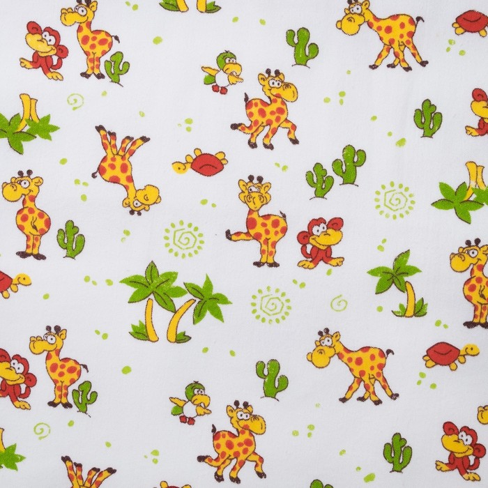 Пелёнка фланелевая, размер 75х120 см, цвет МИКС (арт. 3-1Ф)