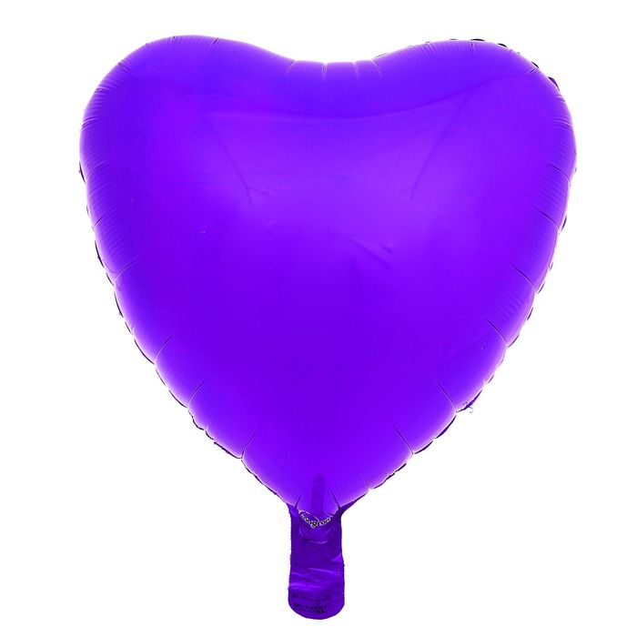 Шар фольгированный "Сердце" 18", металл, Purple