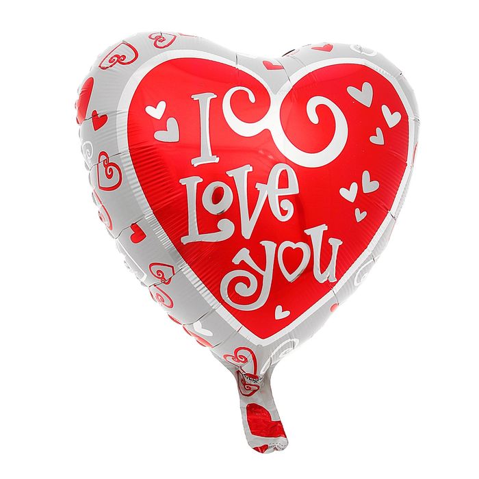 Шар фольгированный "Просто с любовью", сердце 18"