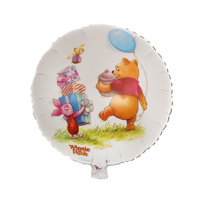Шар фольгированный 18" "Винни на празднике", круг
