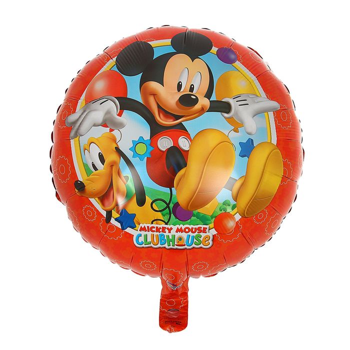 Шар фольгированный 18" "Микки и Плуто", круг