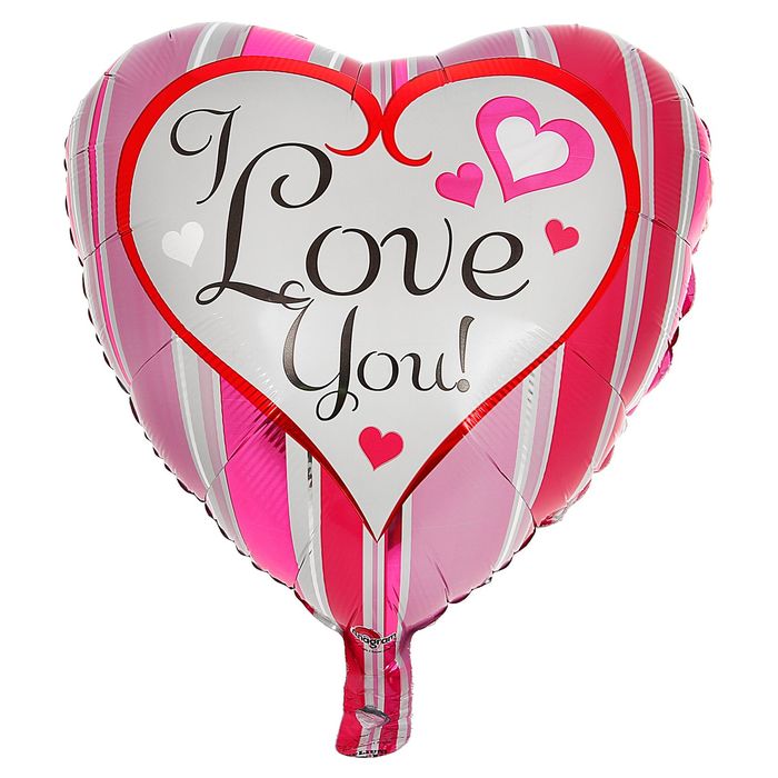 Шар фольгированный 18" I Love You, сердце