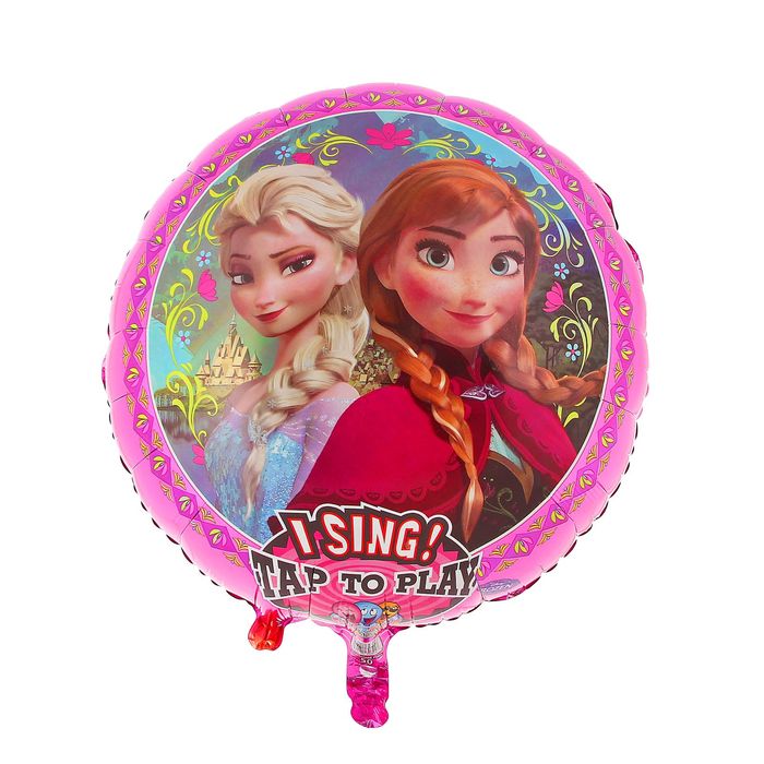 Шар фольгированный 28" "Холодное сердце", круг, музыкальный