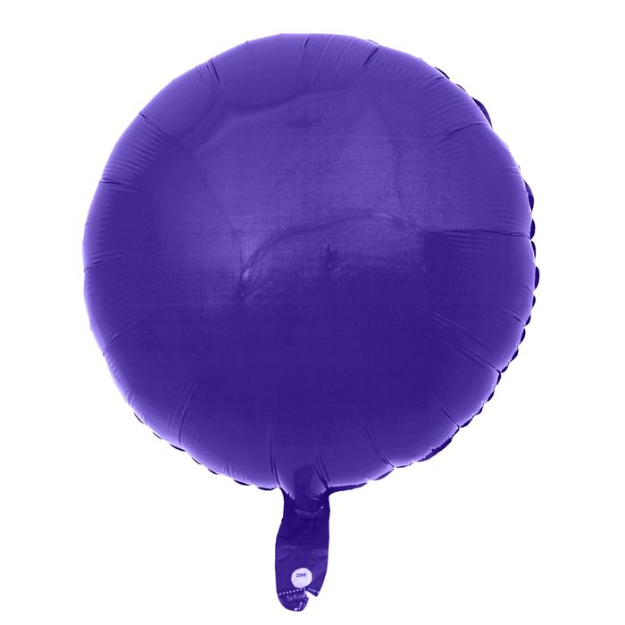 Шар фольгированный 18", круг, металл, цвет пурпурный